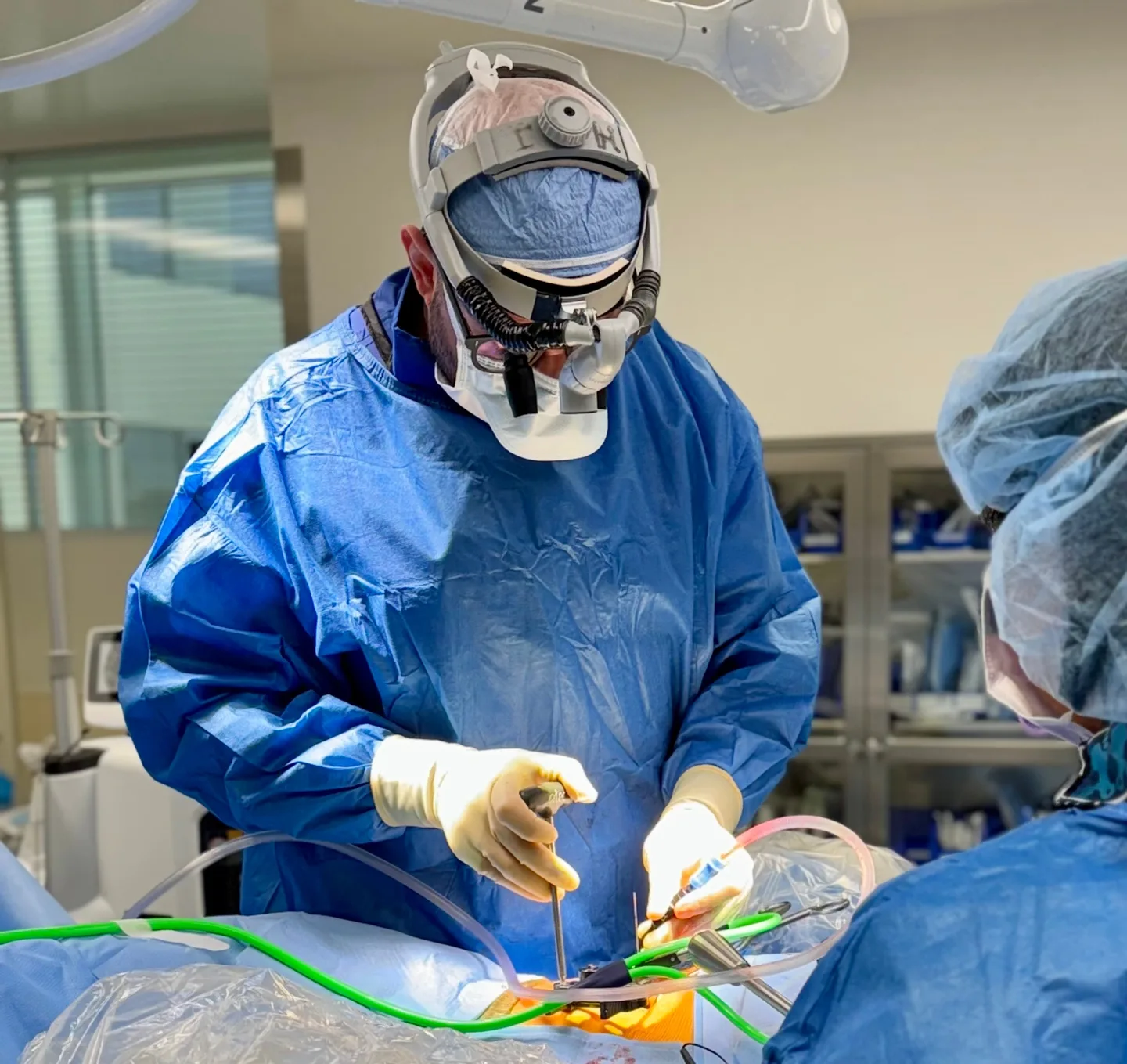 Dr. Brandon Hirsch performing a kyphoplasty procedure