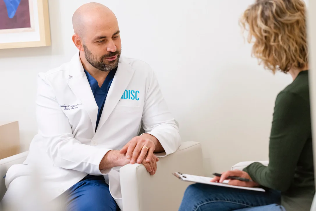 Dr. Hirsch consulting with a patient